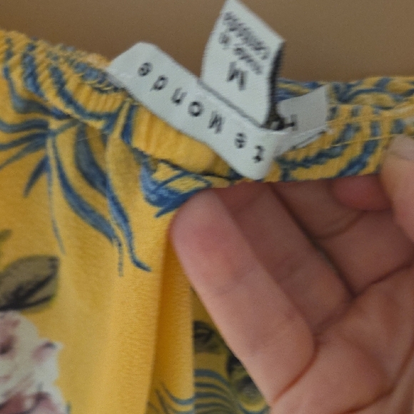 Haute Monde Yellow Floral Jumpsuit with Wide-Leg Design - Picture 8 of 8